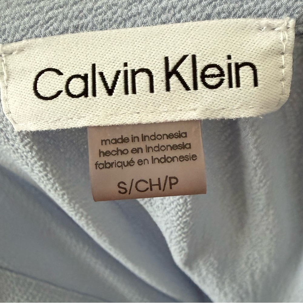 Calvin Klein Blue Ruffle Blouse - Picture 3 of 3